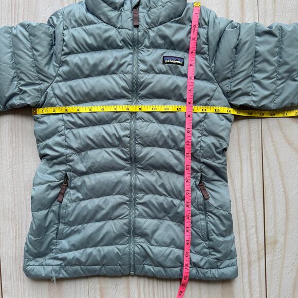 Patagonia Kids Unisex Size L 12 Duck Down Insulated Sweater Puffer Jacket Blue - Picture 8 of 11
